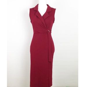 Almost Famous Burgundy Women’s Wrap Dress Size M